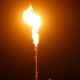 Gas is flared as waste from the Monterey Shale formation.